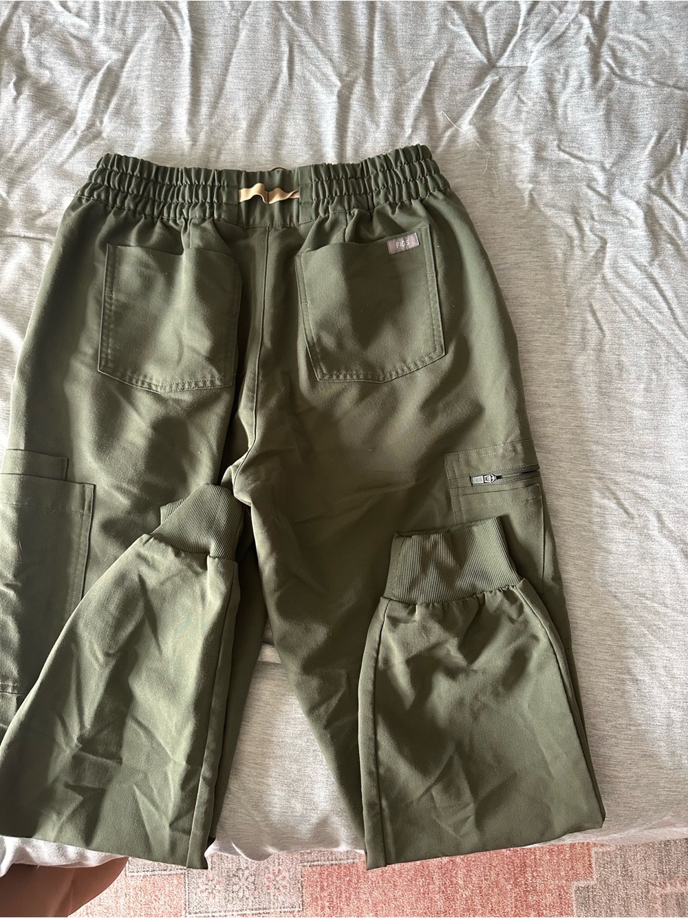 Figs Olive Green Track Jogger Pants